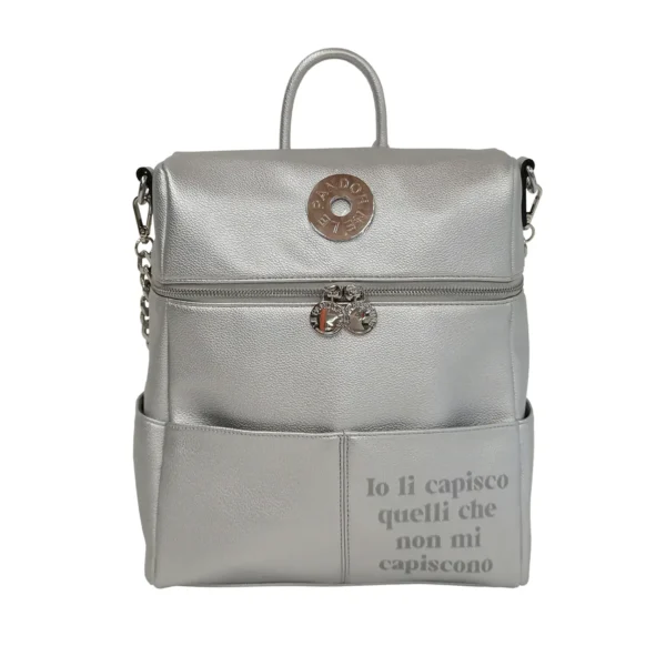 Le Pandorine silver Vicky Backpack With Pockets idees-dimiourgies.gr