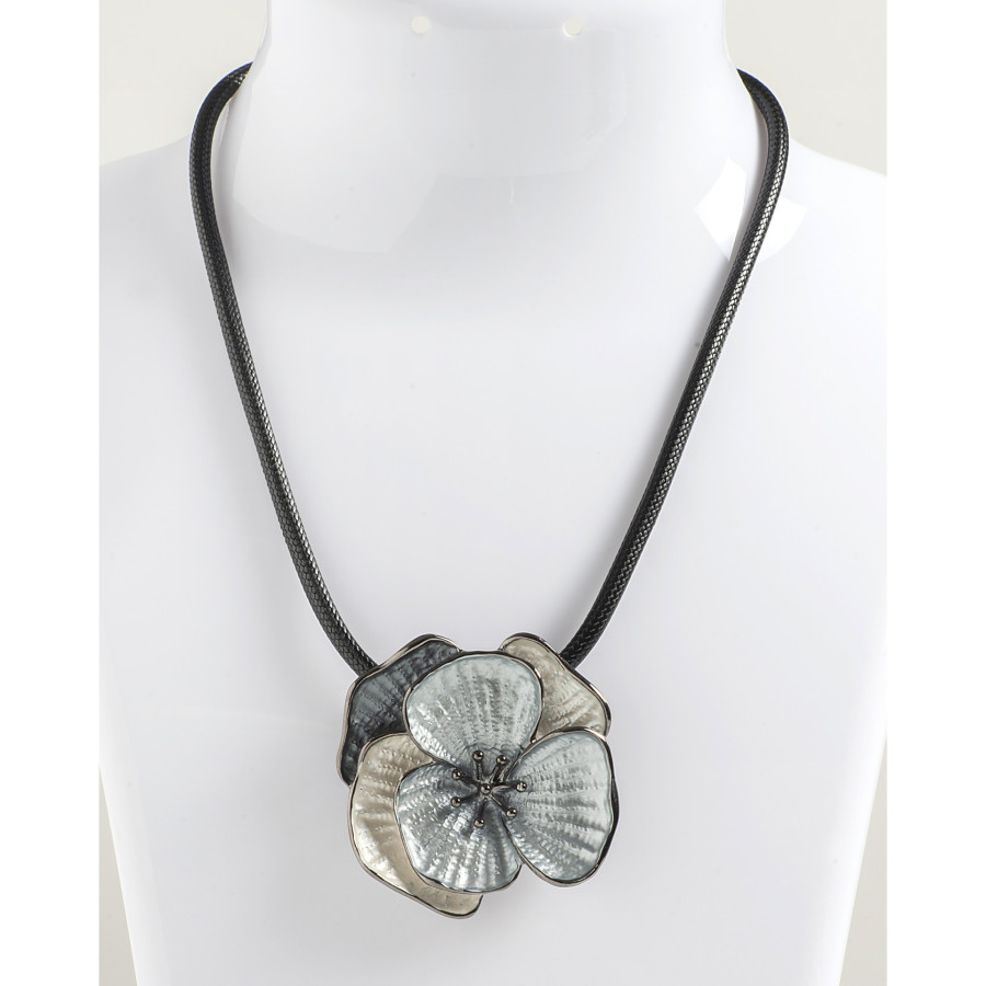 Κολιέ Black Daisy idees-dimiourgies.gr