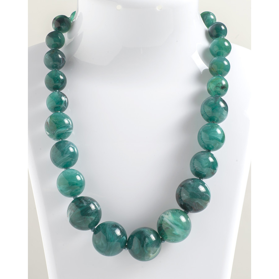 Κολιέ Marble beads idees-dimiourgies.gr