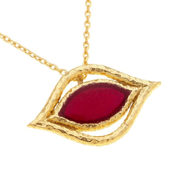 Αλυσίδα για το λαιμό με μενταγιόν σε σχήμα μαρκίζ idees-dimiourgies.gr