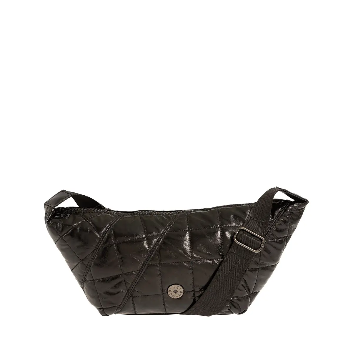 Τσάντα Croissant Bag καπιτονέ Μαύρο idees-dimiourgies.gr