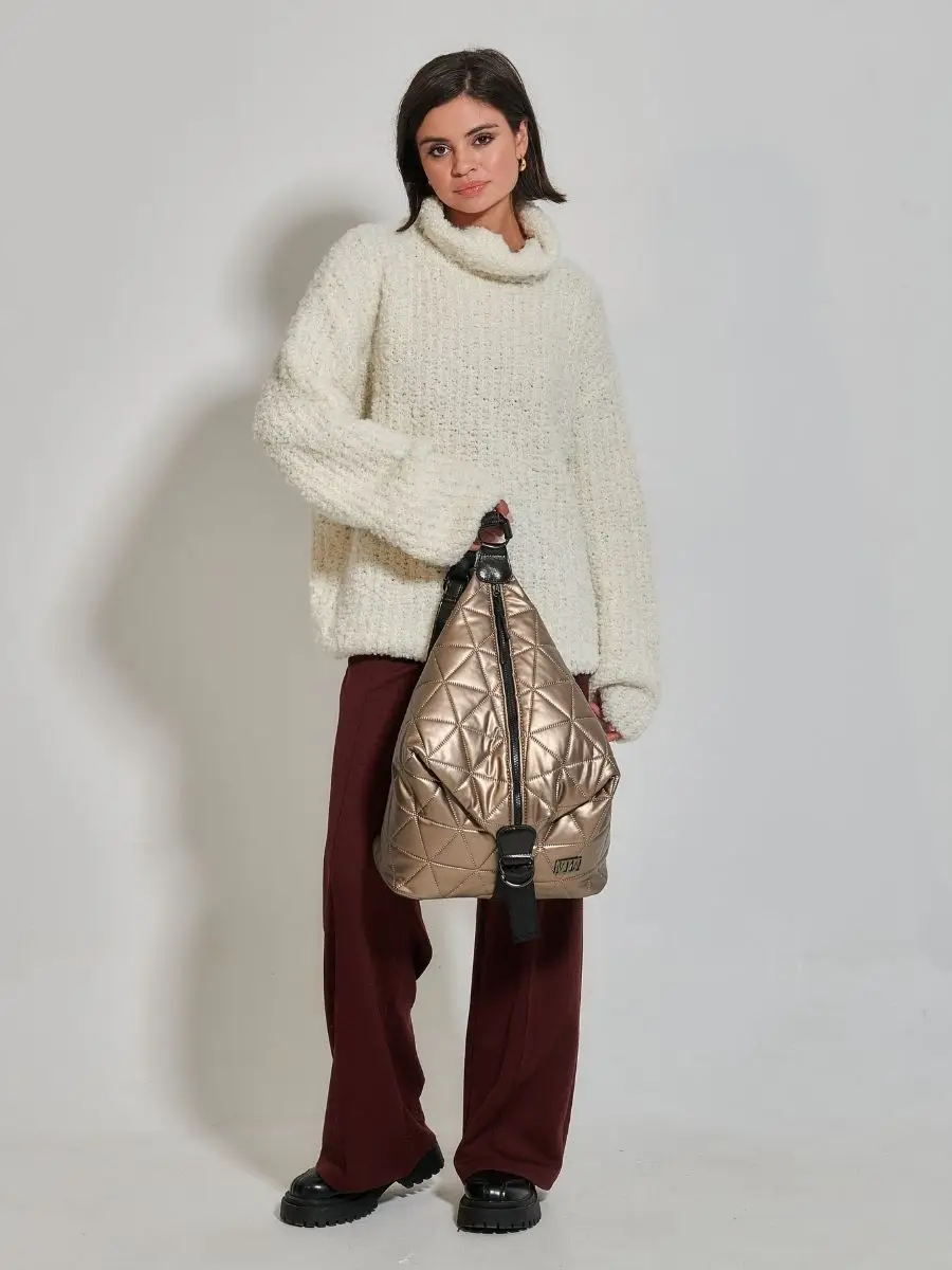 Πουλόβερ μπουκλέ ζιβάγκο Εκρού, Μπορντό idees-dimiourgies.gr