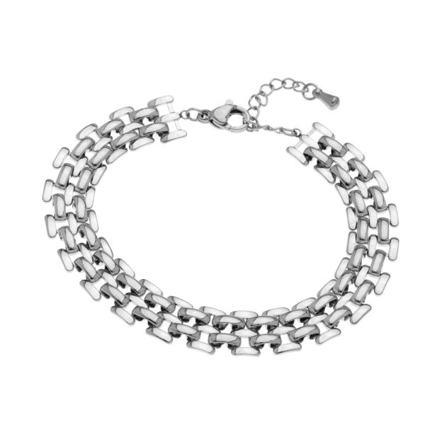 Βραχιόλι από ανοξείδωτο ατσάλι τύπου μπρασελέ. idees-dimiourgies.gr