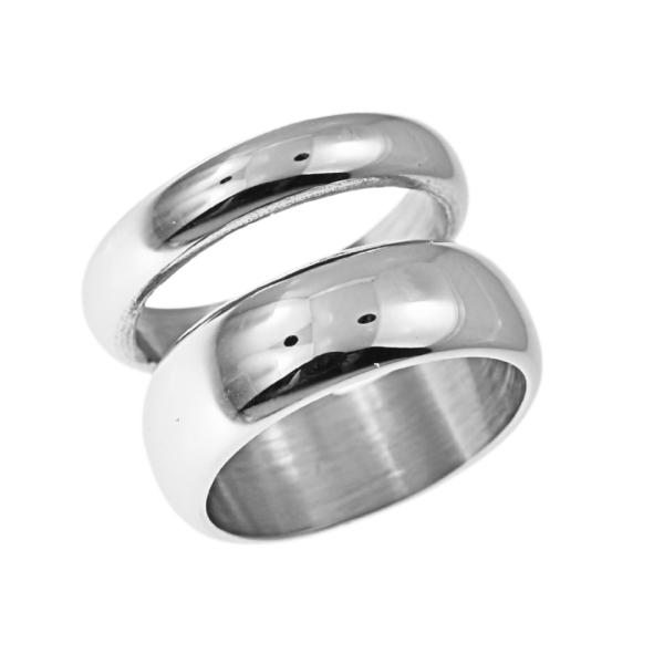 Δαχτυλίδι διπλή βέρα από ανοξείδωτο ατσάλι idees-dimiourgies.gr