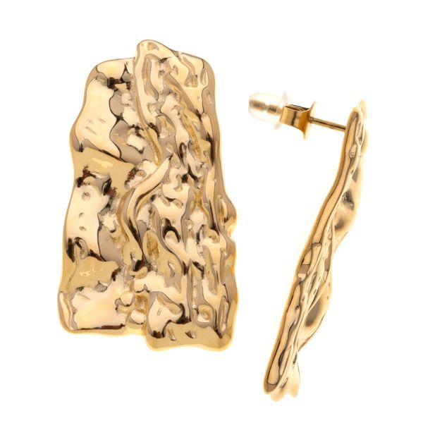 Σκουλαρίκια σφυρίλατα από ανοξείδωτο ατσάλι. idees-dimiourgies.gr