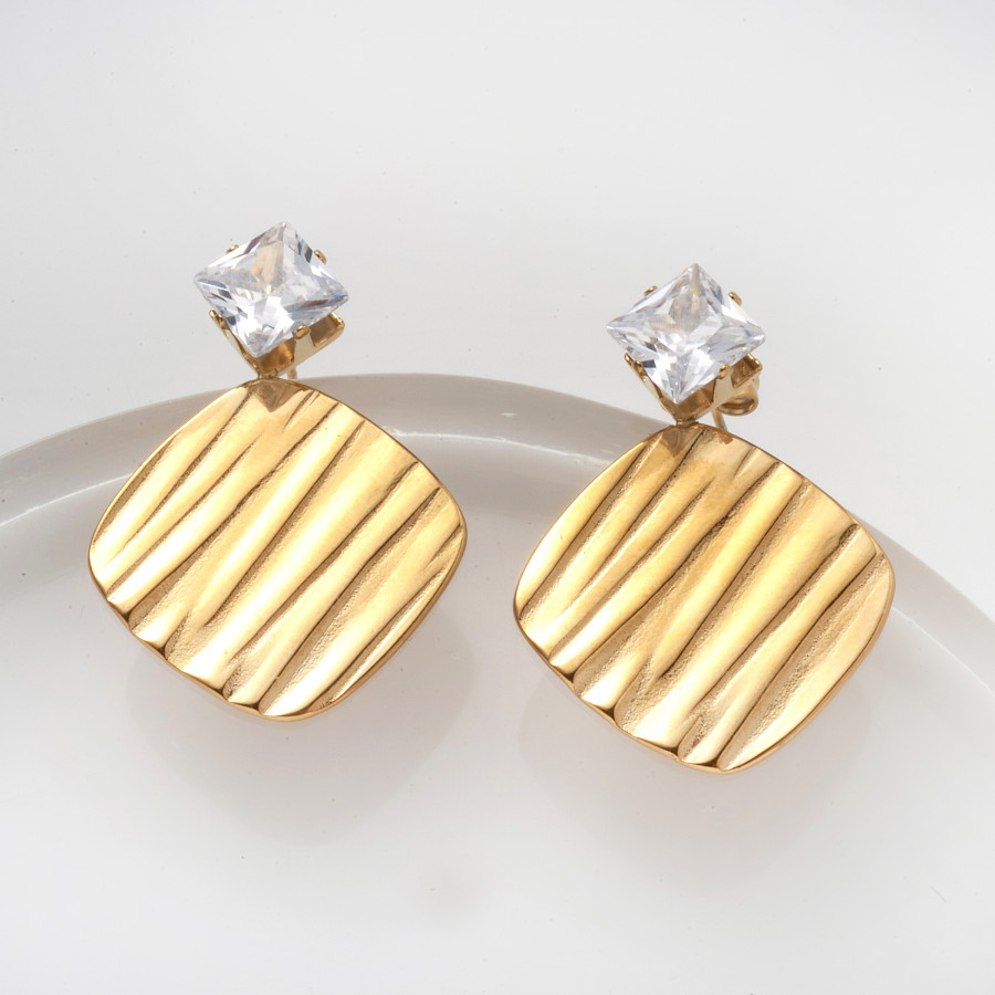 Σκουλαρίκια ατσάλινα Χρυσό, Ασημί Σκουλαρίκια ατσάλινα Χρυσό, Ασημί idees-dimiourgies.gr