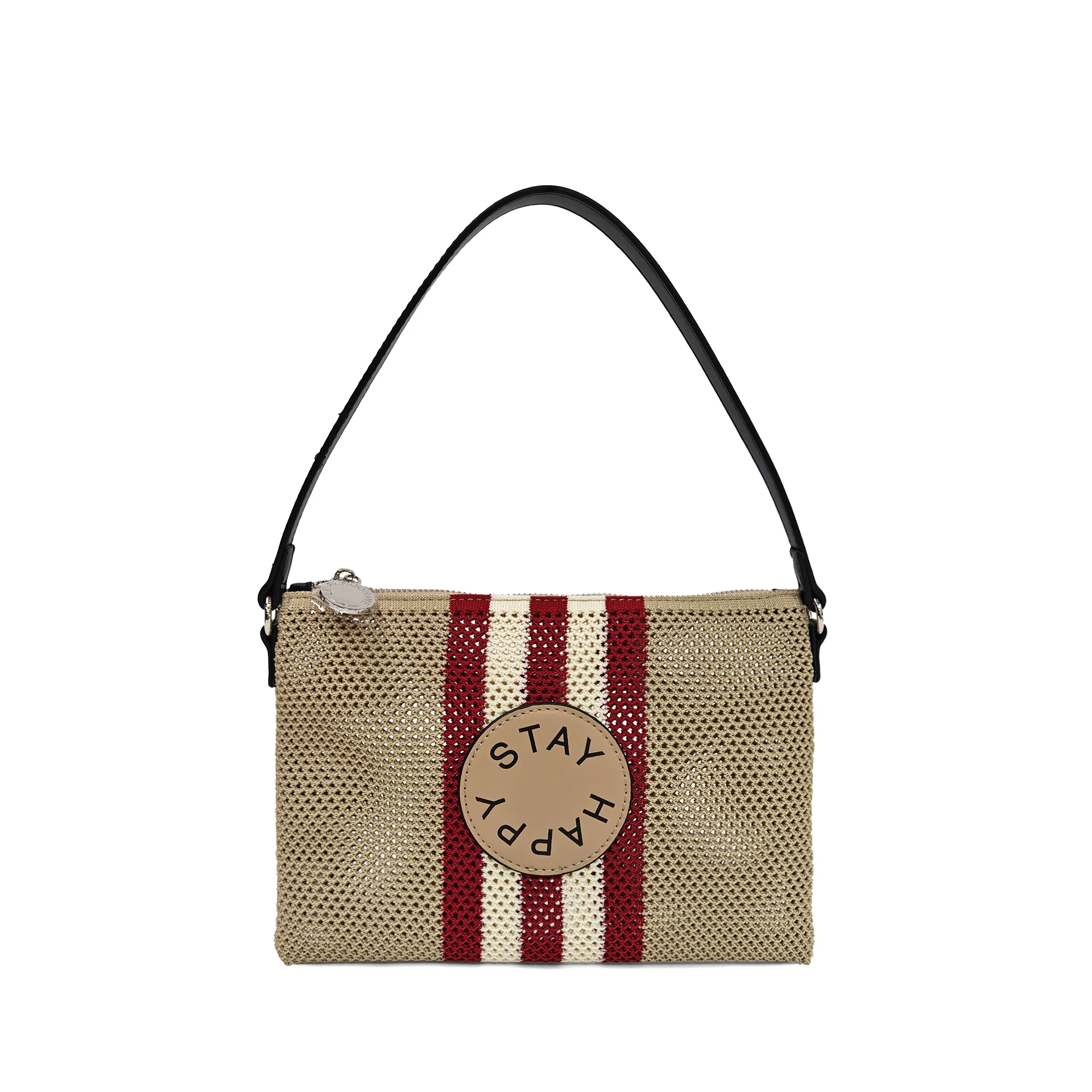 Τσάντα Milena από mesh με χερούλι ώμου σε μπεζ χρώμα Le Pandorine idees-dimiourgies.gr