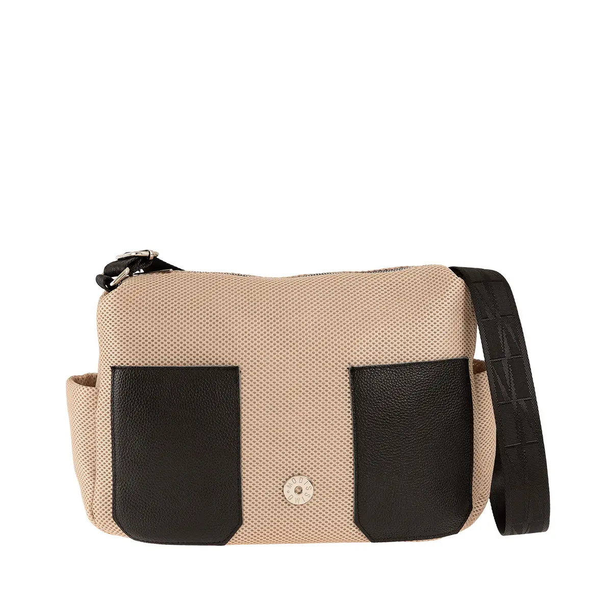 Τσάντα ώμου και χιαστί με τρισδιάστατη υφή Μπεζ idees-dimiourgies.gr