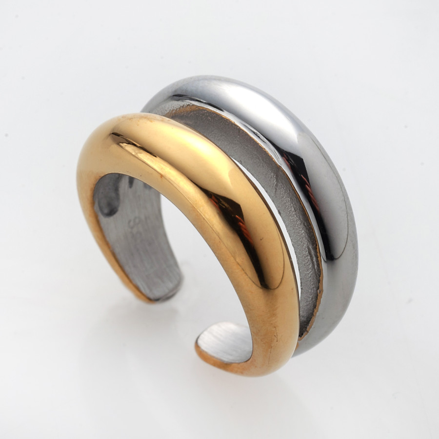Ατσάλινο Δαχτυλίδι two tones idees-dimiourgies.gr