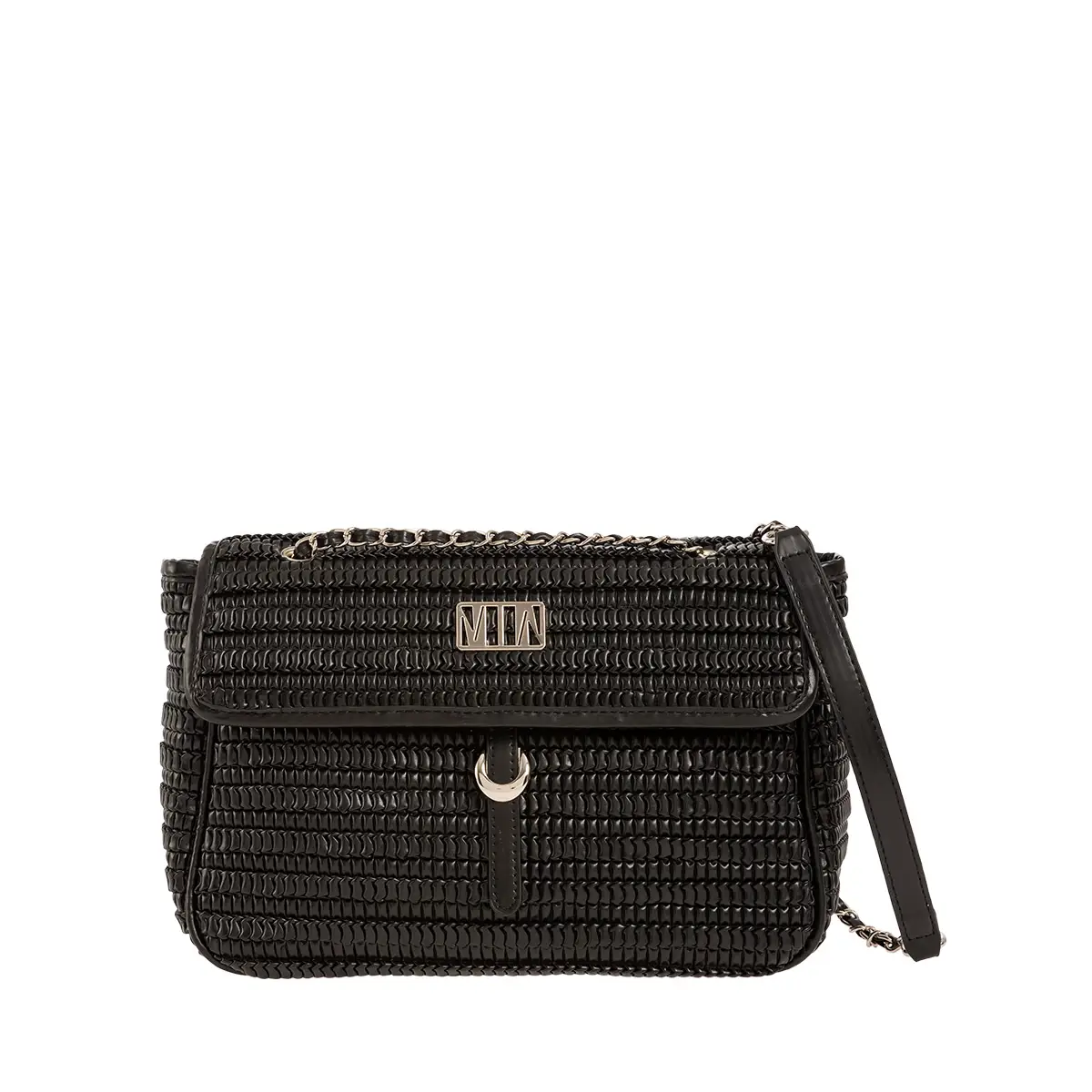 Τσάντα ώμου και χιαστί με αλυσίδα Μαύρο idees-dimiourgies.gr