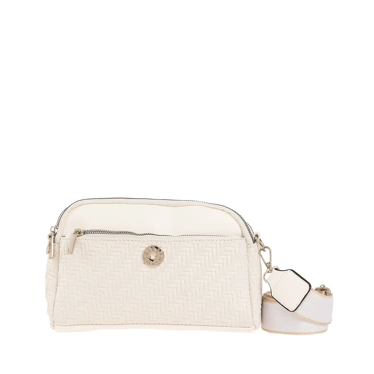 Τσαντάκι χιαστί με ιμάντα Λευκό idees-dimiourgies.gr