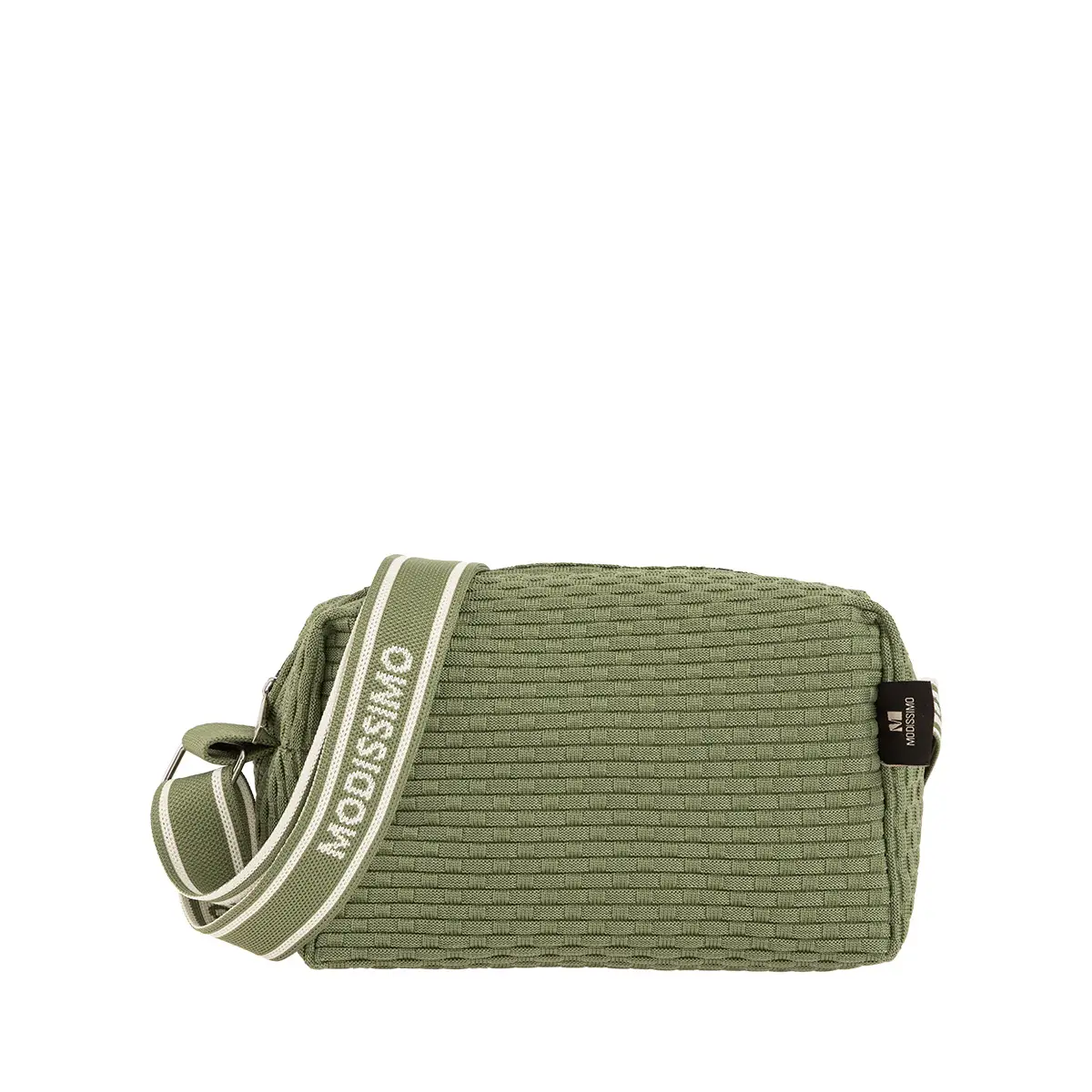 Τσάντα χιαστί τύπου πλεκτή Λαδί idees-dimiourgies.gr