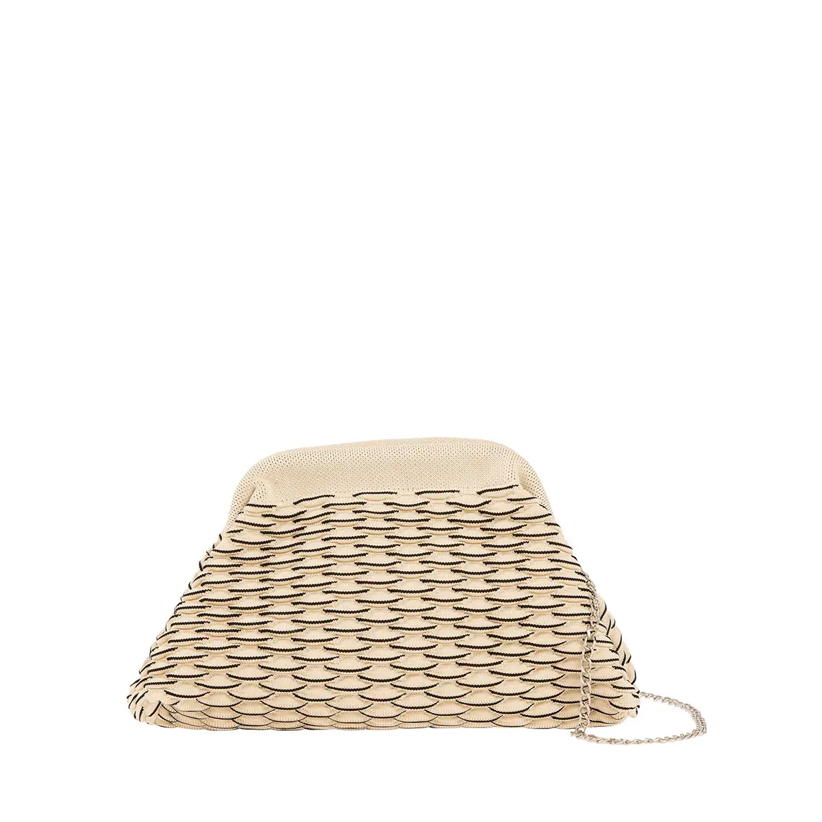 Τσαντάκι clutch πλεκτό Εκρού idees-dimiourgies.gr