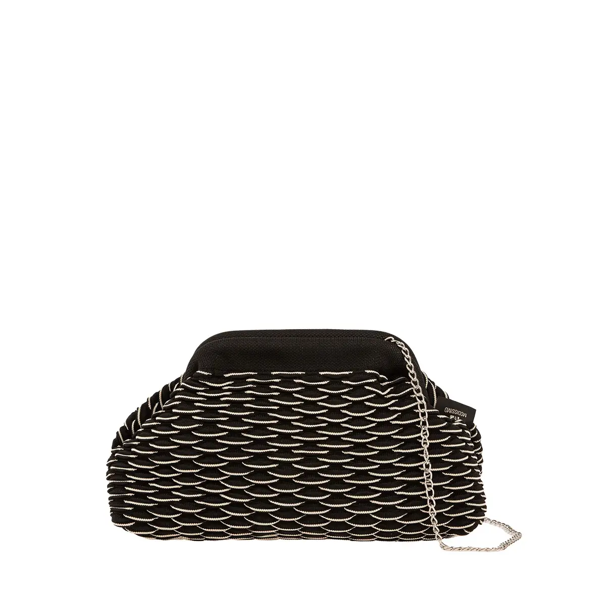 Τσαντάκι clutch πλεκτό Μαύρο idees-dimiourgies.gr