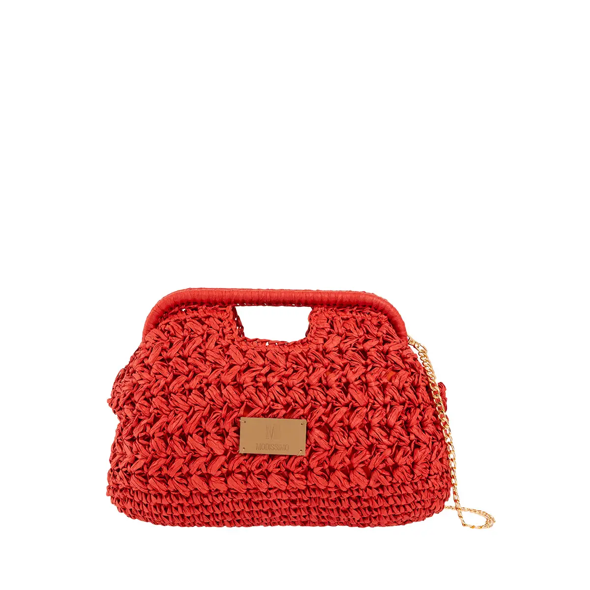 Τσαντάκι clutch ψάθινο Κόκκινο idees-dimiourgies.gr