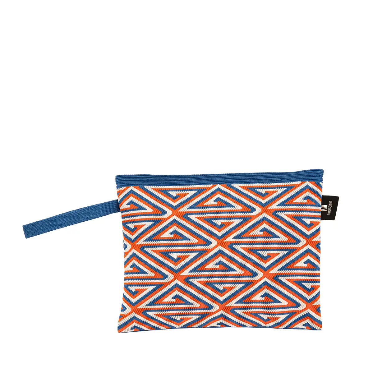 Τσαντάκι νεσεσέρ πλεκτό τρίχρωμο Μπλε idees-dimiourgies.gr