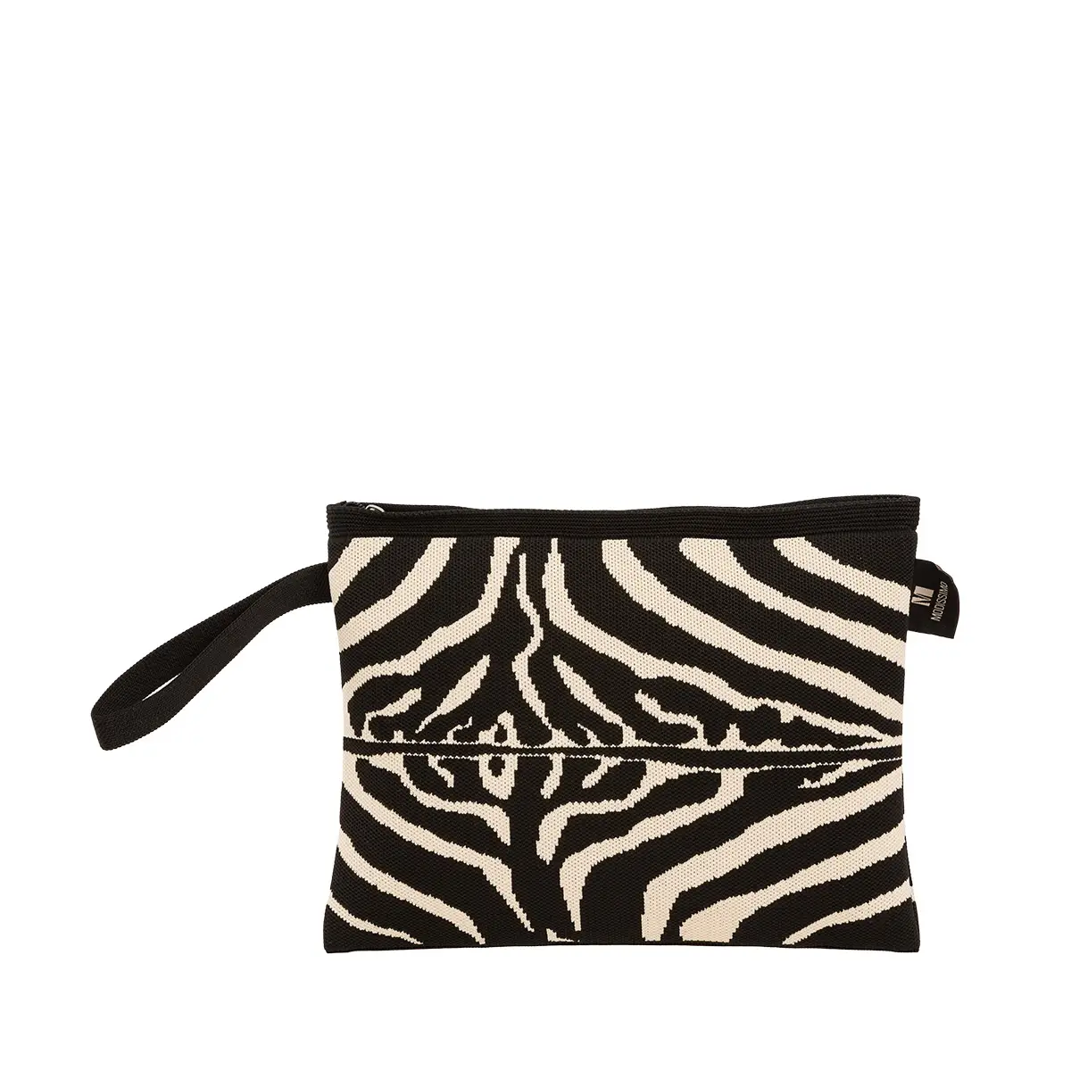 Τσαντάκι νεσεσέρ πλεκτό ζεβρέ Μαύρο idees-dimiourgies.gr