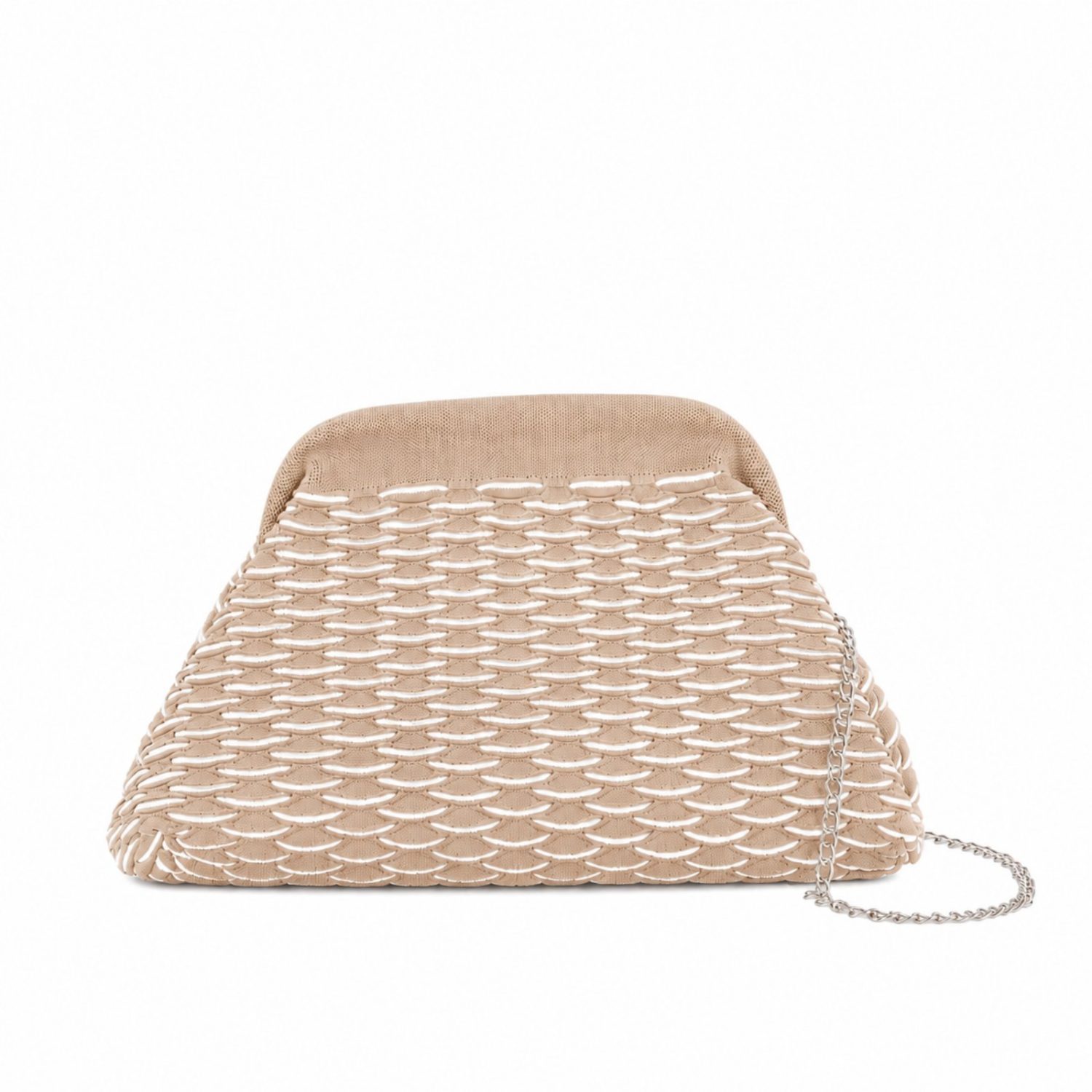 Τσαντάκι clutch πλεκτό Μπεζ Τσαντάκι clutch πλεκτό Μπεζ idees-dimiourgies.gr