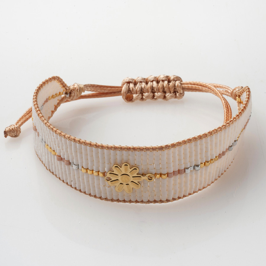 Βραχιόλι Japanese beads Λευκό idees-dimiourgies.gr