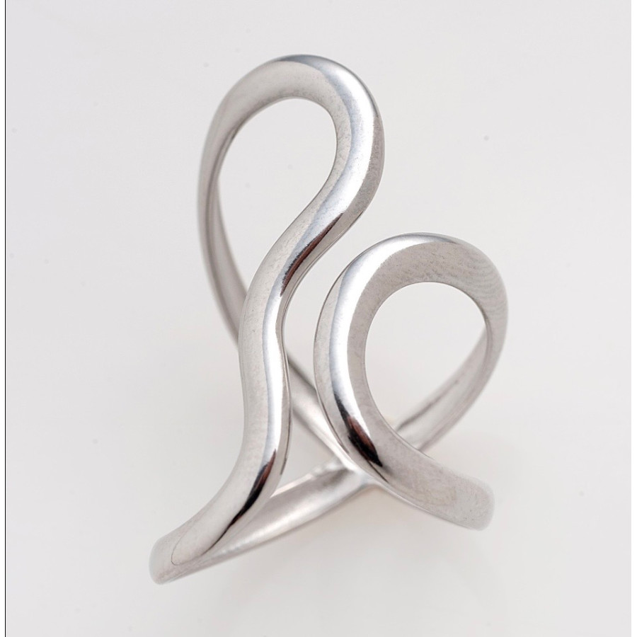 Δαχτυλίδι ατσάλινο Infinity Flow Ασημί idees-dimiourgies.gr